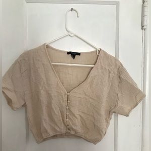 Tan crop top